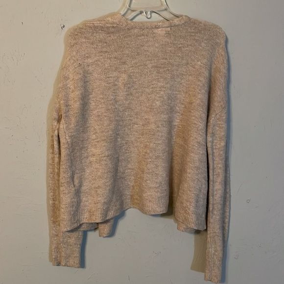 XS H & M Basic tan beige long sleeve open front knit cardigan sweater - Picture 9 of 13